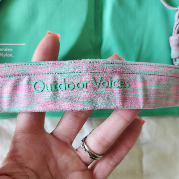 Outdoor Voices Flow Strappy Bra in Watermelon Sugar Size Small NWT - Picture 5 of 7